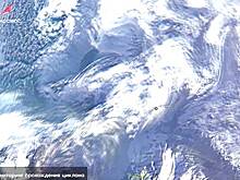 Первый московский снег попал на кадры из космоса