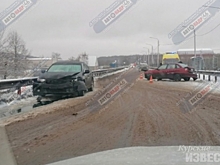 Из-за снегопада в Курской области сложилась сложная дорожная ситуация
