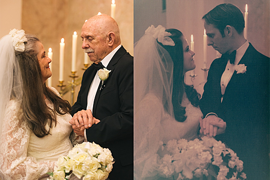 Супруги из США воссоздали свадебные фото 50 лет спустя