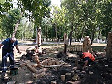 В парке Дружбы отреставрировали деревянные скульптуры