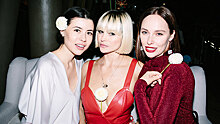 Снежана Георгиева, Полина Киценко, Инга Берман на дне рождения ресторана White Rabbit