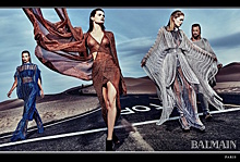 Супермодели в эффектной съемке Balmain