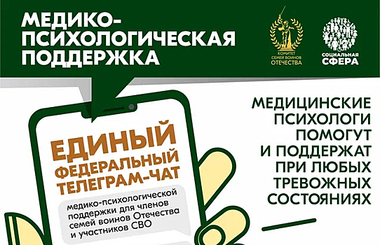 Участники СВО и члены их семей могут круглосуточно получить помощь профессионального психолога в специальном чате