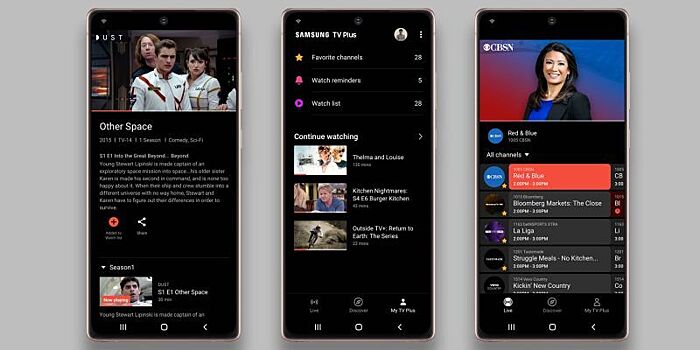 Samsung объявила смартфоны, которые получат бесплатный потоковый сервис TV Plus