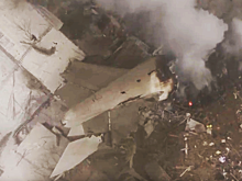 Дрон заснял место крушения Boeing под Бишкеком