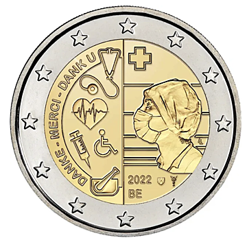 2 евро в честь работников здравоохранения за борьбу с COVID-19