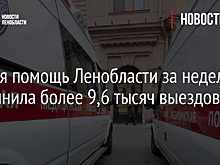Скорая помощь Ленобласти за неделю выполнила более 9,6 тысяч выездов