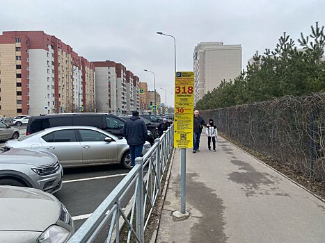 На платных парковках стали появляться желтые знаки