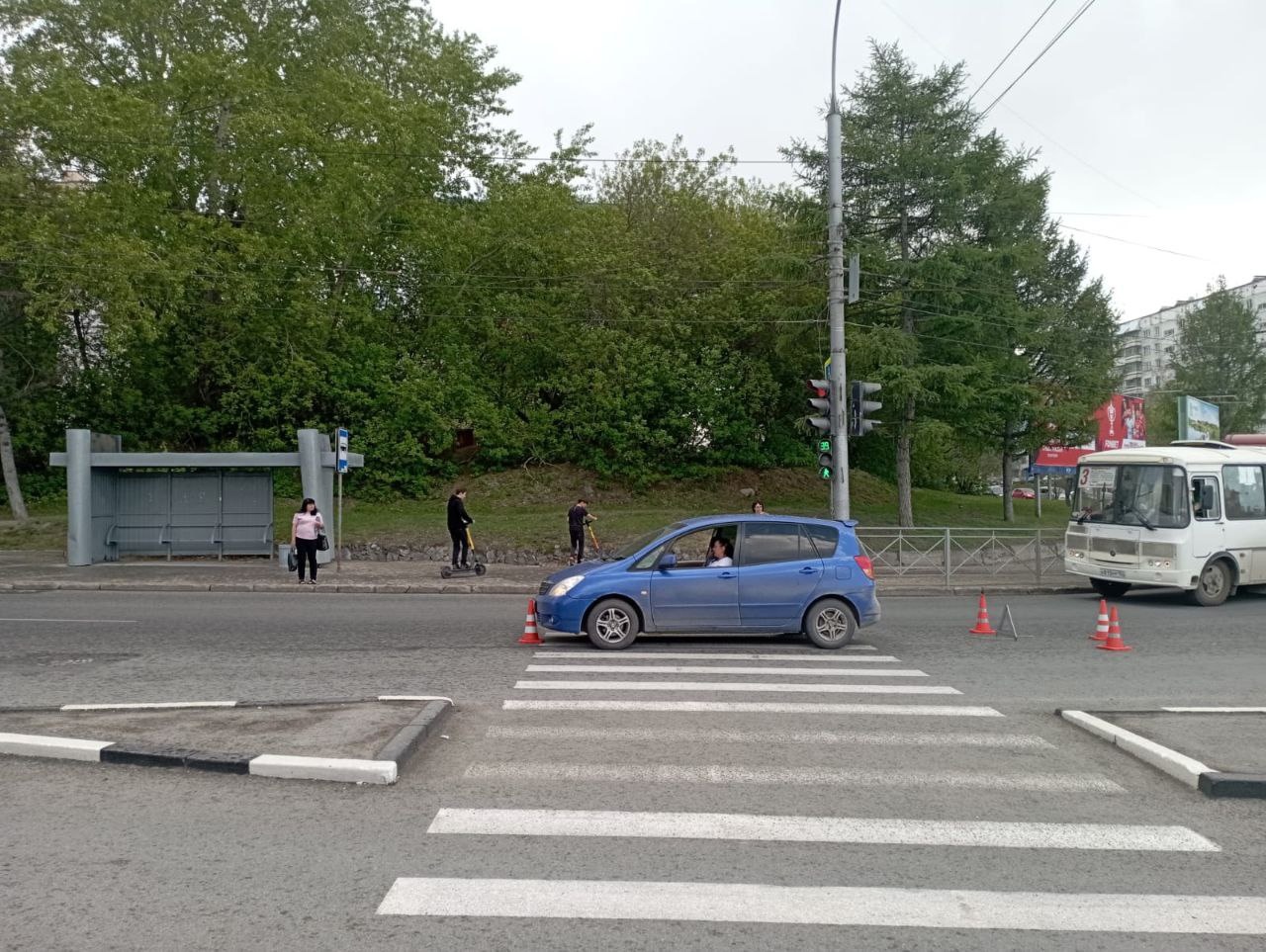 В Новосибирске на пешеходном переходе была сбита 7-летная девочка