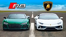 Lamborghini Huracan сразился на дрэг-стрипе с близнецом от Audi