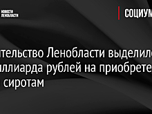 Правительство Ленобласти выделило 1,2 миллиарда рублей на приобретение жилья сиротам