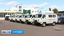 В районные больницы Воронежской области отправились 10 новых санитарных автомобилей