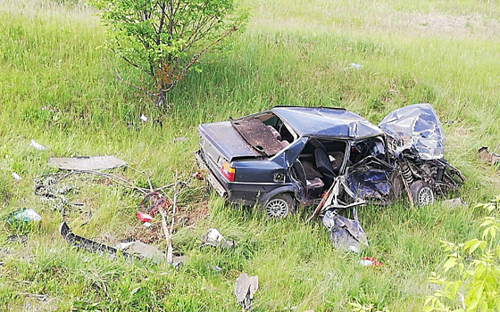 В Шиловском районе Volkswagen улетел в кювет, пассажир погиб