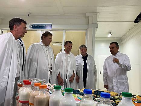 Губернатор края в ходе визита в Выселковский район оценил работу сыродельного завода