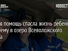 Скорая помощь спасла жизнь ребенку, упавшему в озеро Всеволожского района