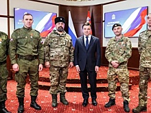 Накануне 23 февраля пять участников СВО получили награды из рук Андрея Воробьева