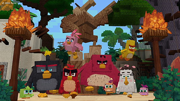 Minecraft скрестили с Angry Birds