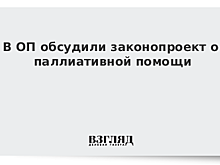 В ОП обсудили законопроект о паллиативной помощи