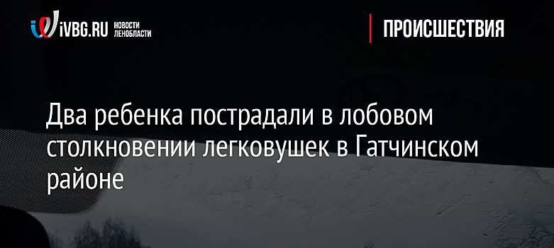 Два ребенка пострадали в лобовом столкновении легковушек в Гатчинском районе