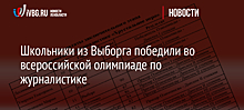 Школьники из Выборга победили во всероссийской олимпиаде по журналистике