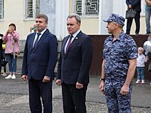 Валерий Лидин принял участие во встрече вернувшихся из служебной командировки росгвардейцев