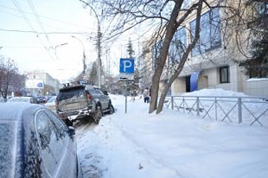 Парковки Новосибирска засыпаны снегом