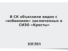 В СК объяснили видео с «избиением» заключенных в СИЗО «Кресты»