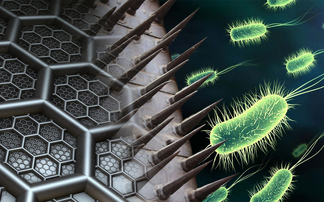 Графеновые шипы защитят импланты от бактерий