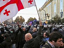 Перекрытие центральных улиц Тбилиси противниками строительства ГЭС попало на видео