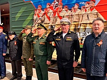 Агитпоезд Минобороны с трофеями СВО сделал остановку в Калмыкии