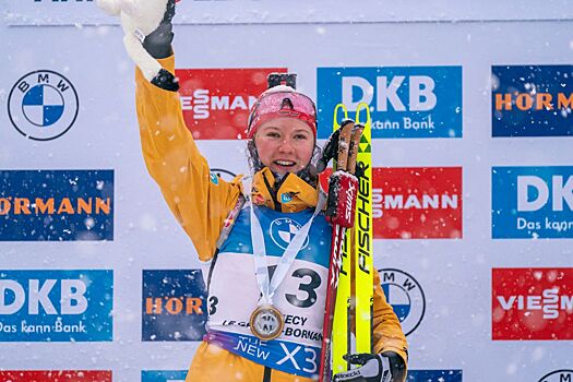 20-летняя немка сенсационно выиграла на Кубке мира по биатлону