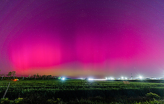 Жители европейской части России сообщают о полярном сиянии