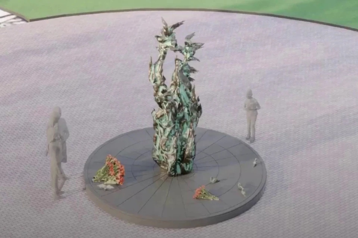 Памятник погибшим от COVID-19 презентовали перед установкой в Саду Милосердия