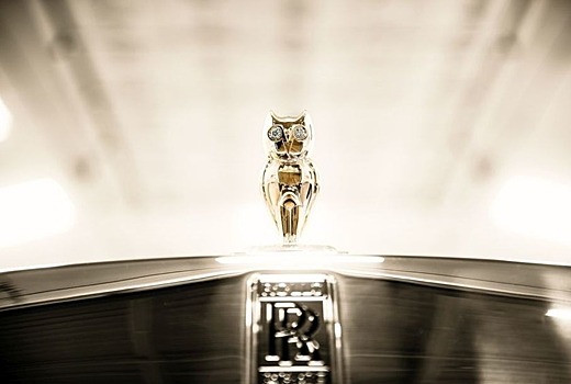 Посмотрите на Rolls-Royce Дрейка с золотой совой на капоте