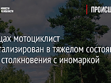В Тайцах мотоциклист госпитализирован в тяжелом состоянии после столкновения с иномаркой