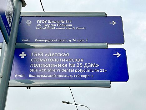 В Москве установят указатели, ведущие к 60 объектам здравоохранения