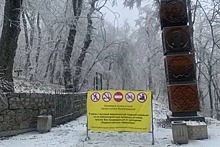 Из-за обледенения в Железноводске закрыли терренкур
