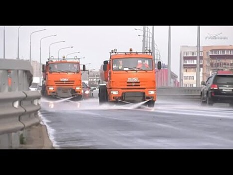 Дороги, мосты и остановки дезинфицируют в Самаре