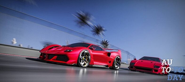 Независимый дизайнер воссоздал легендарный Ferrari F40