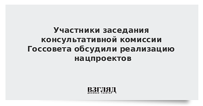 Участники заседания консультативной комиссии Госсовета обсудили реализацию нацпроектов