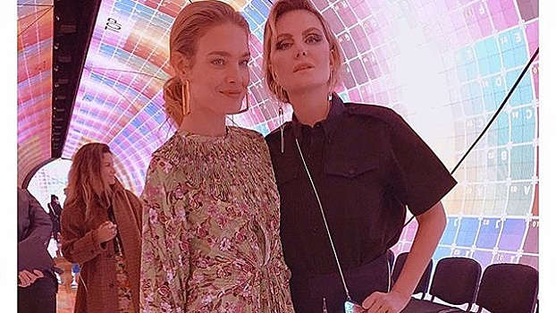 Наталья Водянова и Рената Литвинова на весенне-летнем шоу Balenciaga