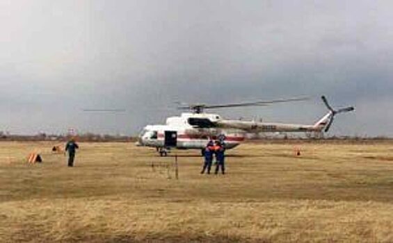 Вертолет Ми-8 прибыл из Красноярска в Курган для помощи в тушении природных пожаров