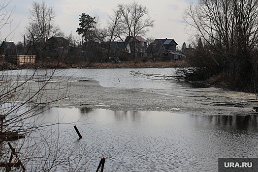 В Курганской области из-за паводка река затопила улицу