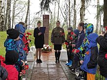 В Чехове к памятному знаку Талалихину возложили цветы