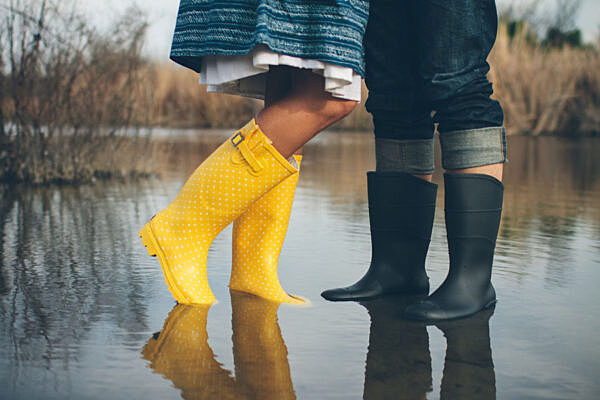 Hilda rubber and sales neoprene rain boot