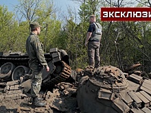 «Оторвало ему башню»: танкист ЛНР показал сгоревший украинский Т-72