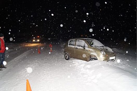 Под Орлом «Матиз» занесло на дороге и бросило на пешехода