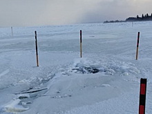 В Мотыгинском районе микроавтобус провалился под лед на недействующей переправе