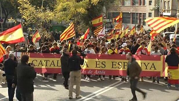 В Барселоне вновь митингуют
