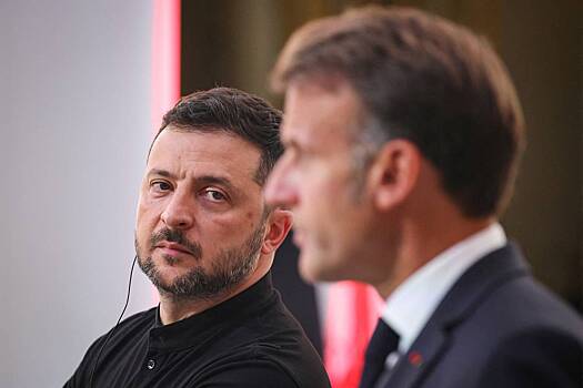 Зеленский обсудил с Макроном совместный ответ на ночную атаку по Украине